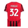 AC Milan Pobega 32 Fodboldtrøje Hjemmebane 2024-25 AC Milan Pobega 32 Fodboldtrøje Hjemmebane 2024-25